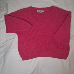 Gas West Women's Pink Crew Neck Sweater